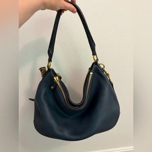 Jcrew Navy Leather Hobo Bag